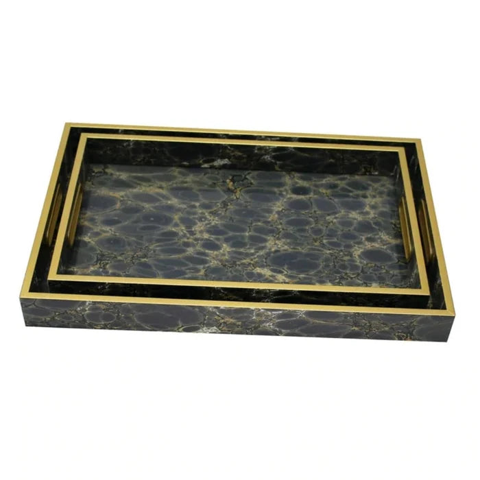Serving Tray Set/2 (Deep Blue)-Renaissance Design Studio
