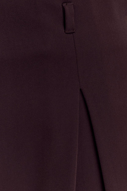 Simone Pleated Suiting Short - Dark Chocolate