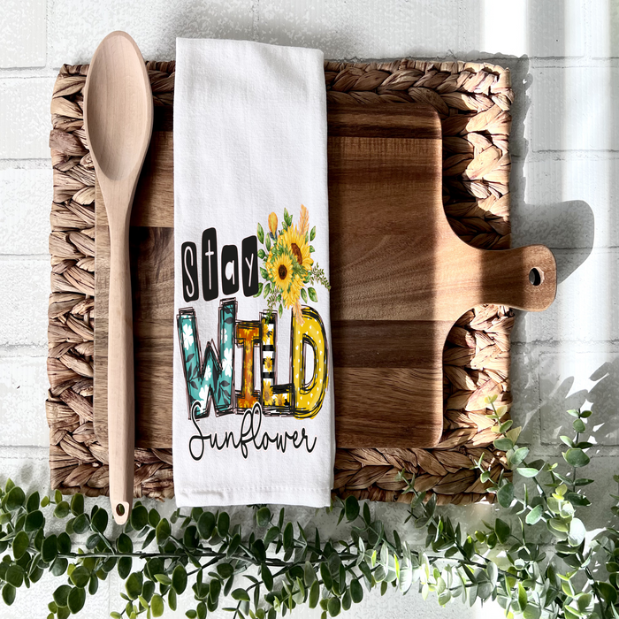 Stay Wild Design, Fall Tea Towel, Fall Kitchen Décor, Fall Party Décor