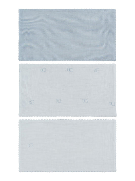 swaddle solid and printed 3 pk - white/blue