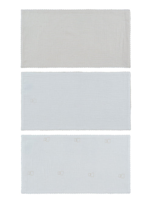 swaddle solid and printed 3 pk - white/stone