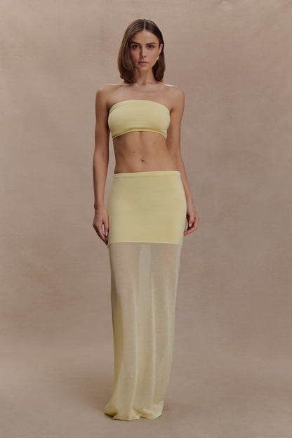 Tanyel Knit Bandeau Top - Lemon
