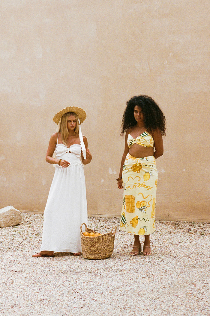Tillie Midi Skirt - Yellow