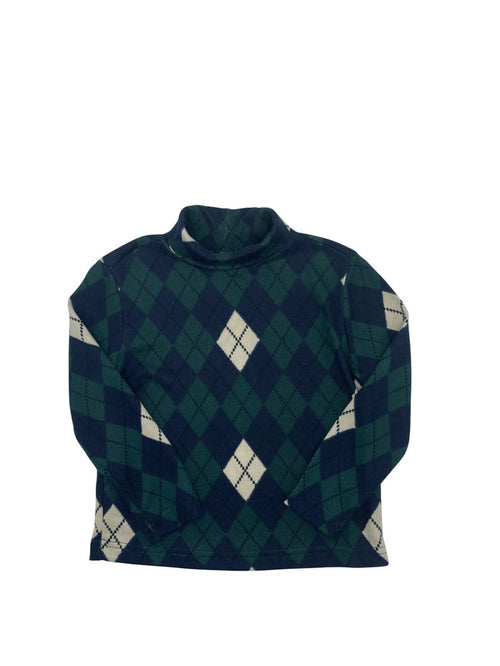 top l/s argyle knit turtleneck - hunter