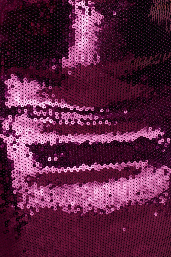 Veronica Sequin Midi Dress - Plum