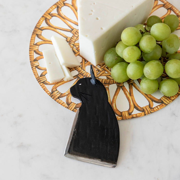 Wrought Iron Cat Cheese Blade