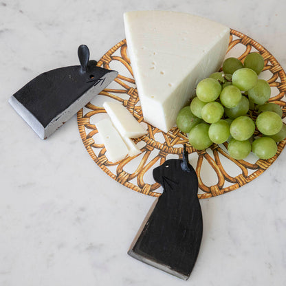 Wrought Iron Cat Cheese Blade